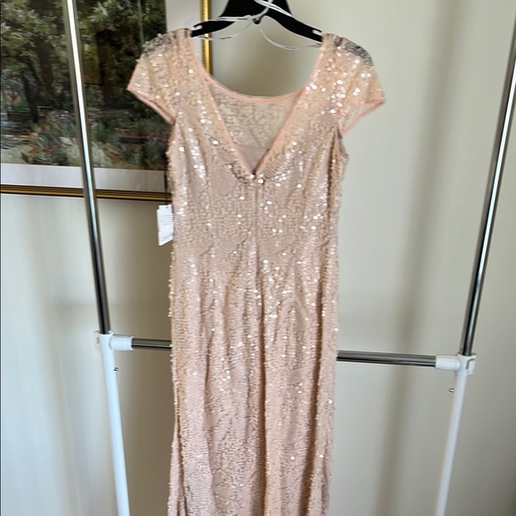 Calvin Klein Sequin Wedding Dress - Nude - Picture 3 of 6